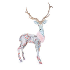 Decoratiune de Craciun, Cerb in picioare albastru, 38x17x57 cm