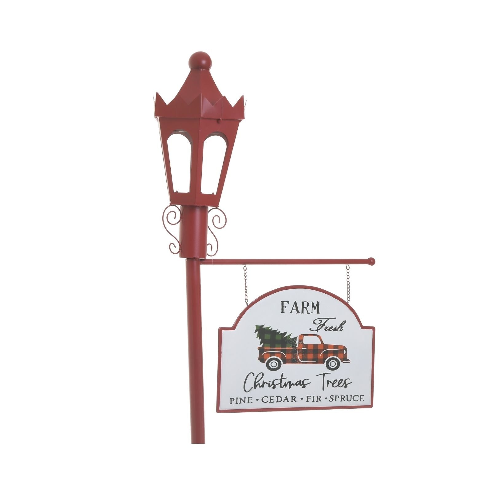 Decoratiune de Craciun din metal, cu led, Lantern 153 cm Inart