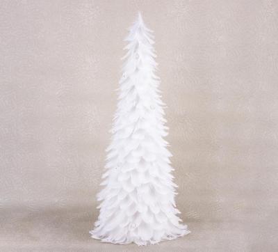 Decoratiune de Craciun Pom Pene MagicHome, alb, 24x60 cm, 1, hectarul.ro