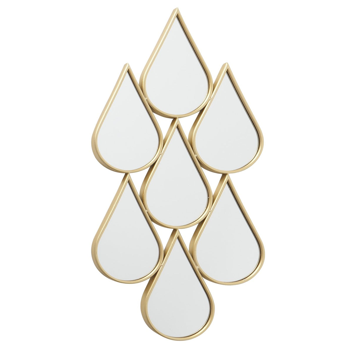 Decoratiune de perete cu oglinda, auriu, din fier, Martinique Boltze