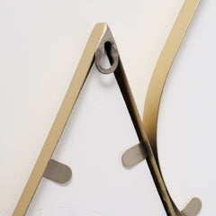 Decoratiune de perete cu oglinda, auriu, din fier, Martinique Boltze