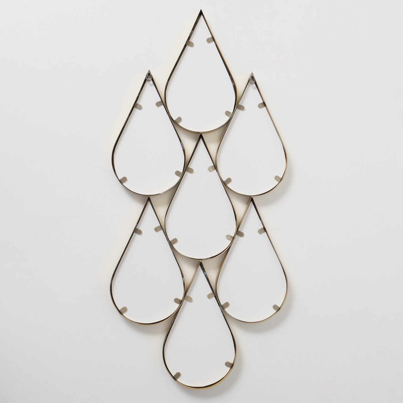 Decoratiune de perete cu oglinda, auriu, din fier, Martinique Boltze, 4, hectarul.ro