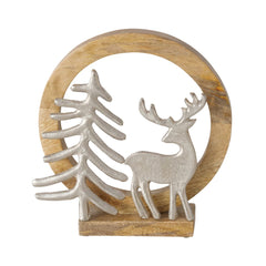 Decoratiune din metal si lemn 27 cm Rondor Boltze