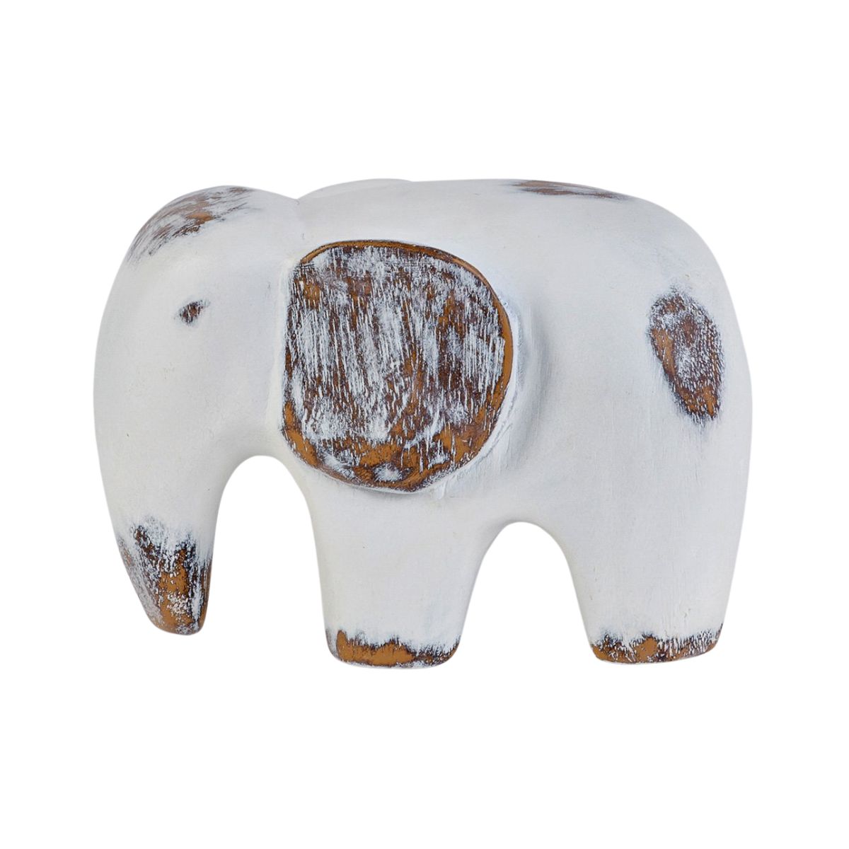 Decoratiune elefant alb din polirasina 12.5 cm Yazhi, 1, hectarul.ro