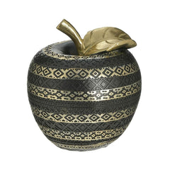 Decoratiune negru/auriu din polirasina Φ13Χ14 Apple Inart