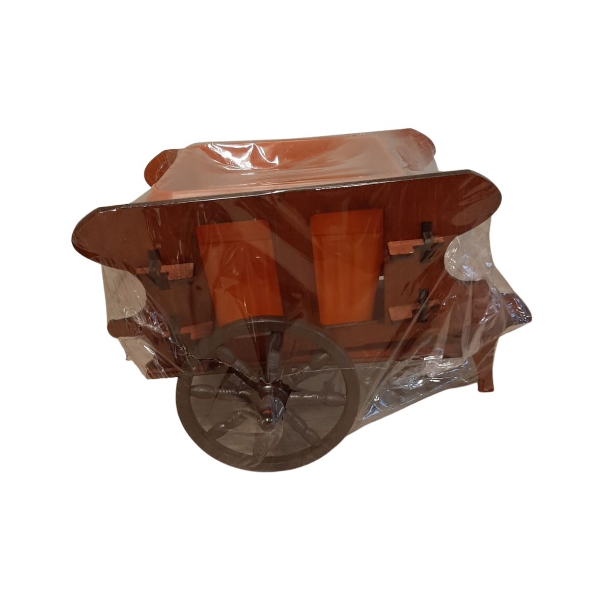 Decoratiune carucior cu ghiveci pentru flori, 2, hectarul.ro