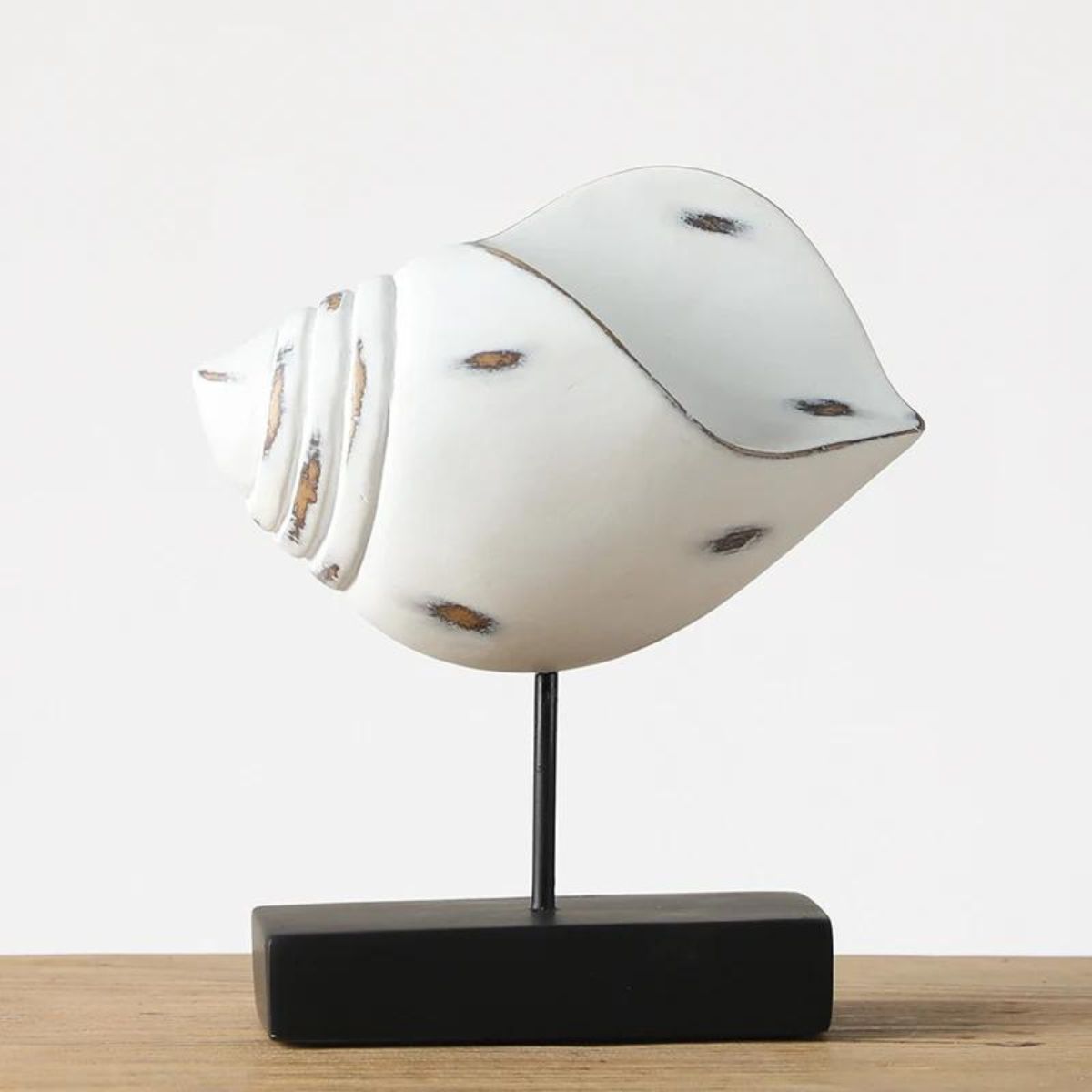 Decoratiune scoica alba din polirasina 22.5 cm Yazhi, 1, hectarul.ro