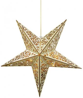 Decoratiune Stea de Craciun MagicHome, 10 LED-uri, alb cald, 40 cm, 1, hectarul.ro