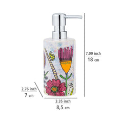 Dispenser sapun lichid multicolor din ceramica Full Bloom Rollin Art Wenko