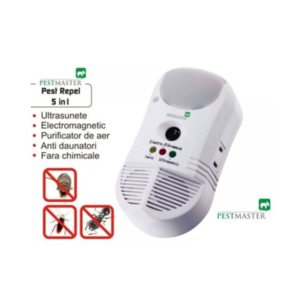 Dispozitiv electronic PestMaster 5 IN 1 (450 mp) Ultrasunete si Unde Electromagnetice, 1, hectarul.ro