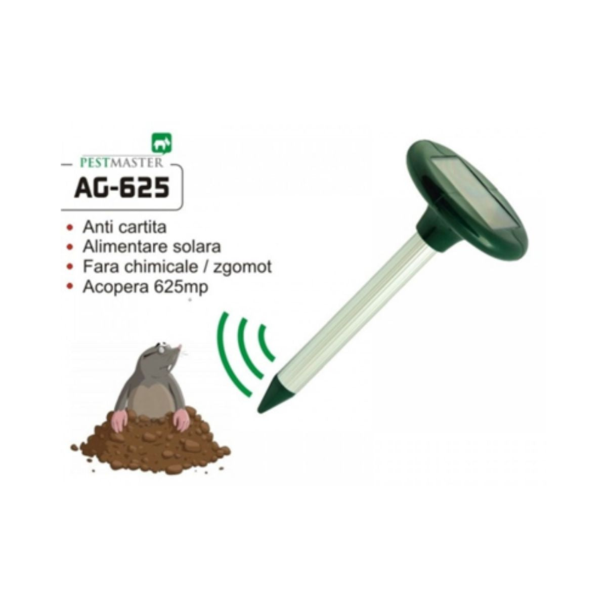 Dispozitiv electronic PestMaster ANTI-CARTITE AG625 (625 mp) Vibratii, 1, hectarul.ro