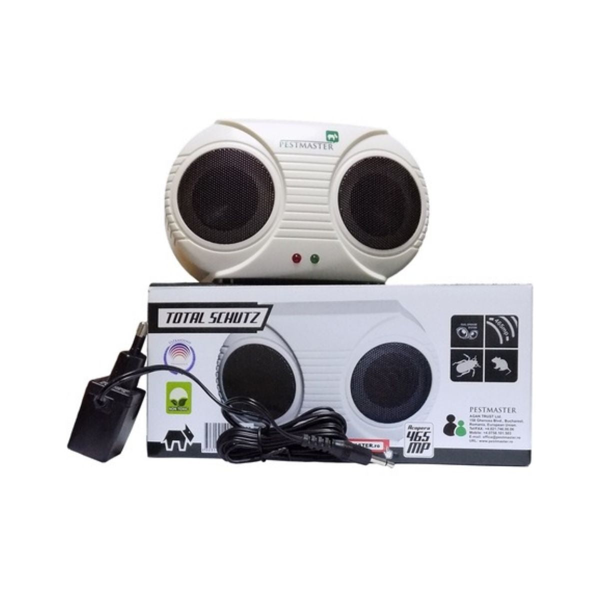 Dispozitiv electronic PestMaster Total Schutz (465 mp) Ultrasunete, 2, hectarul.ro