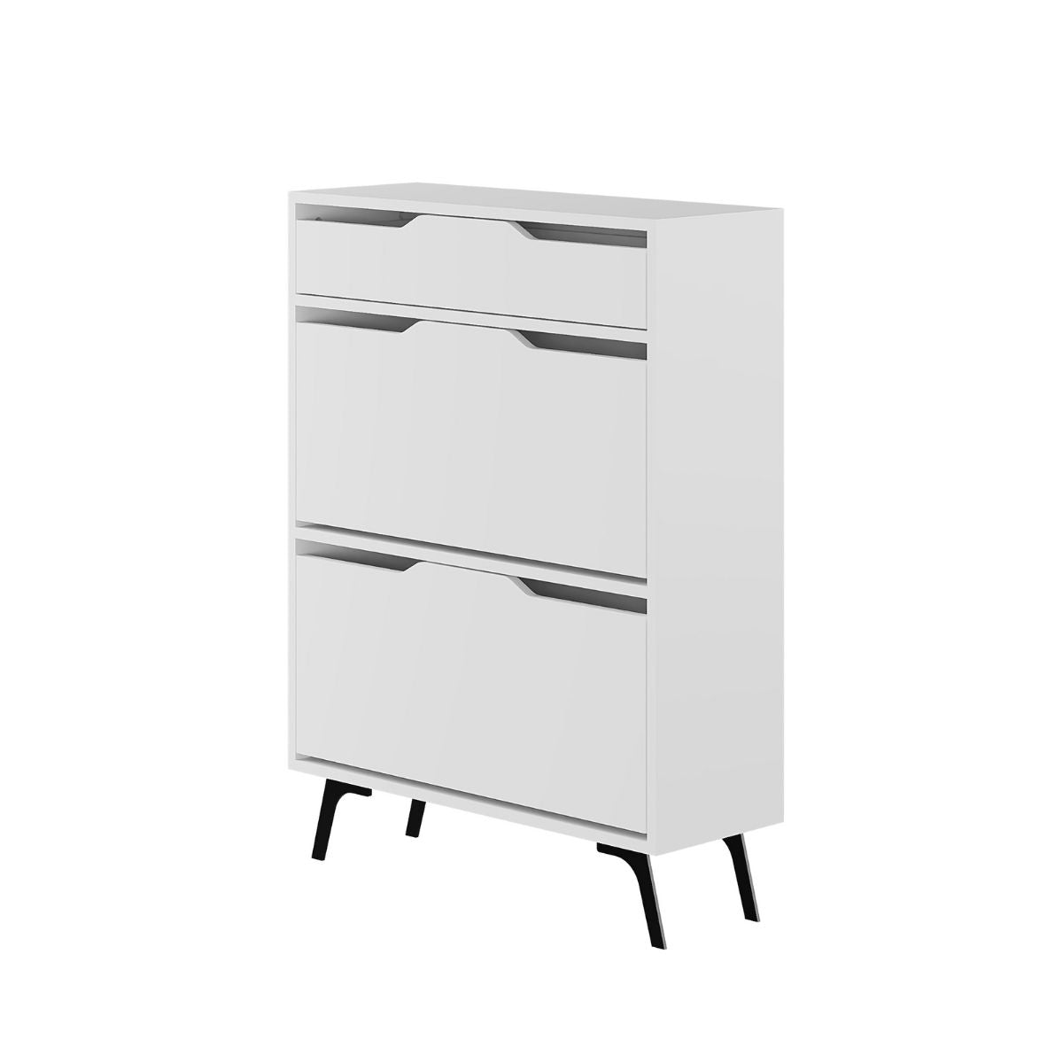 Dulap de pantofi alb din PAL melaminat 110 cm Asta Decortie