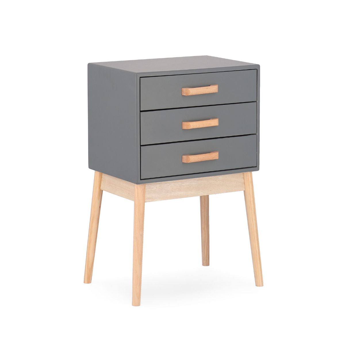 Dulapior gri/maro din lemn si MDF 43x30x68 cm Ordinary Bizzotto