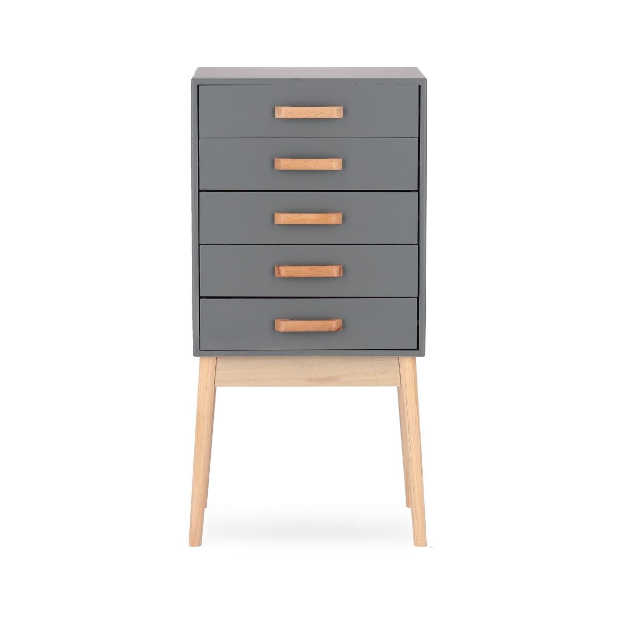Dulapior gri/maro din lemn si MDF 43x30x88 cm Ordinary Bizzotto