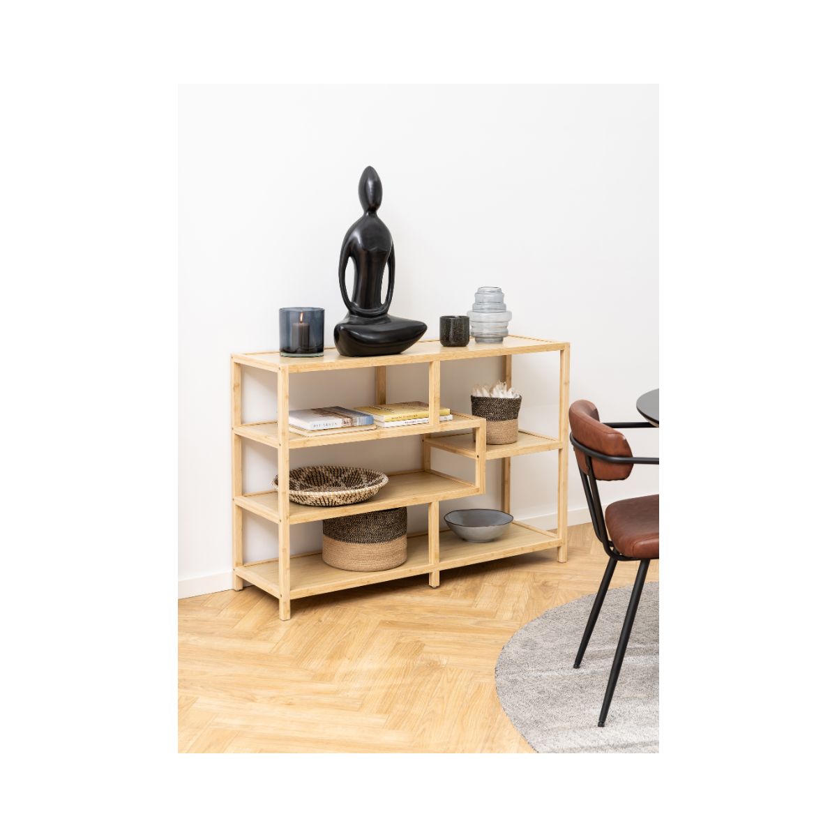 Etajera maro din lemn de bambus 114 cm Moso Actona, 5, hectarul.ro