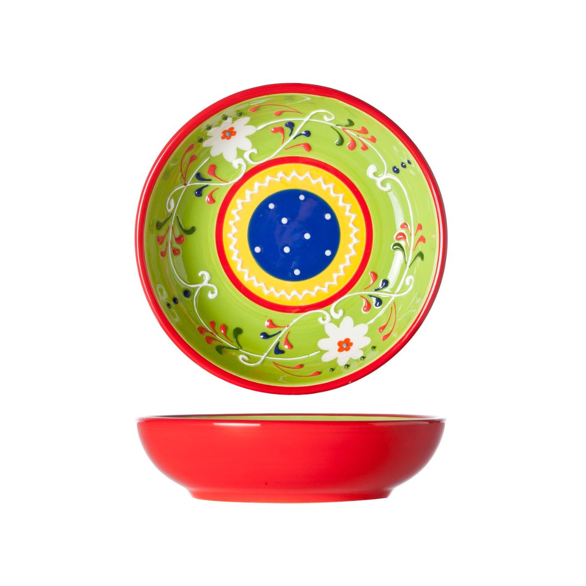 Farfurie adanca verde/multi din material ceramic Ø15 cm Sombrero Cosy&Trendy, 1, hectarul.ro