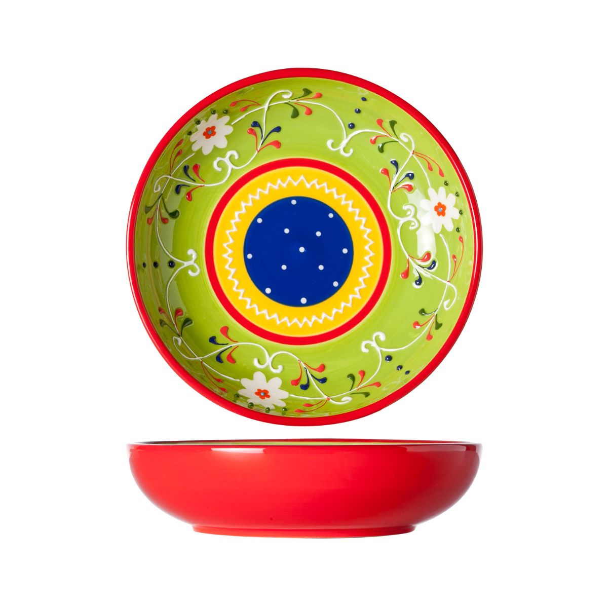 Farfurie adanca verde/multi din material ceramic Ø20 cm Sombrero Cosy&Trendy, 1, hectarul.ro