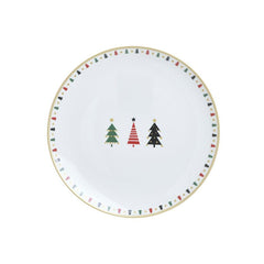 Farfurie multicolora din portelan Trees Φ20 cm Inart