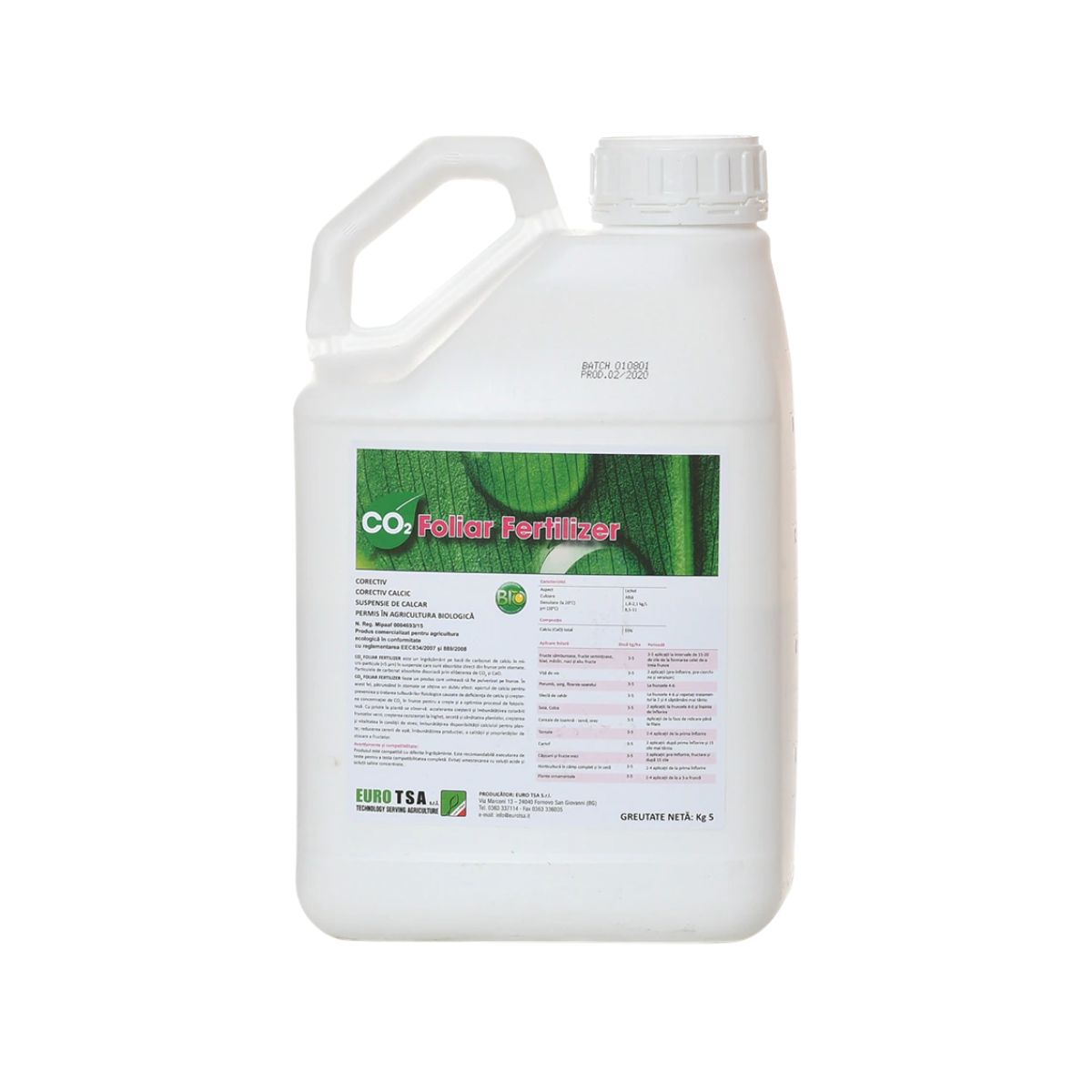 Fertilizant pe baza de Calciu, CO2 FOLIAR, 5 kg, 1, hectarul.ro