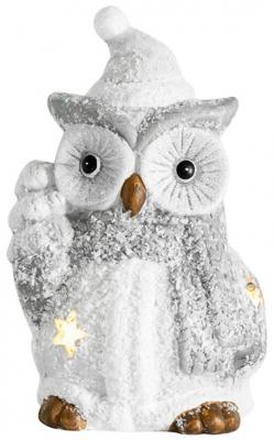 Figurina de Craciun MagicHome, Bufnita cu brad, LED, 1, hectarul.ro