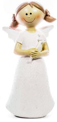 Figurina de Craciun MagicHome, Inger in picioare, polirasina, 12 cm
