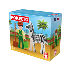 Figurina ingrijitor zoo cu accesorii Pokeeto