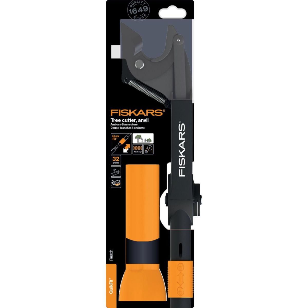 Foarfeca pentru pomi Fiskars QuikFit, 440 mm, 570 g, Ø 32 mm