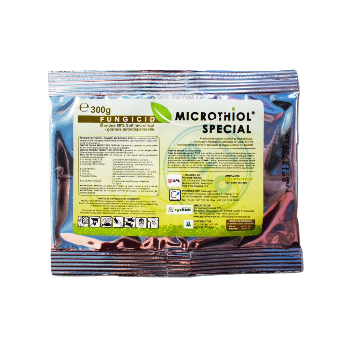 Fungicid ecologic pentru cereale, vita de vie, castraveti, pomi fructiferi Microthiol Special, 300 grame, 1, hectarul.ro