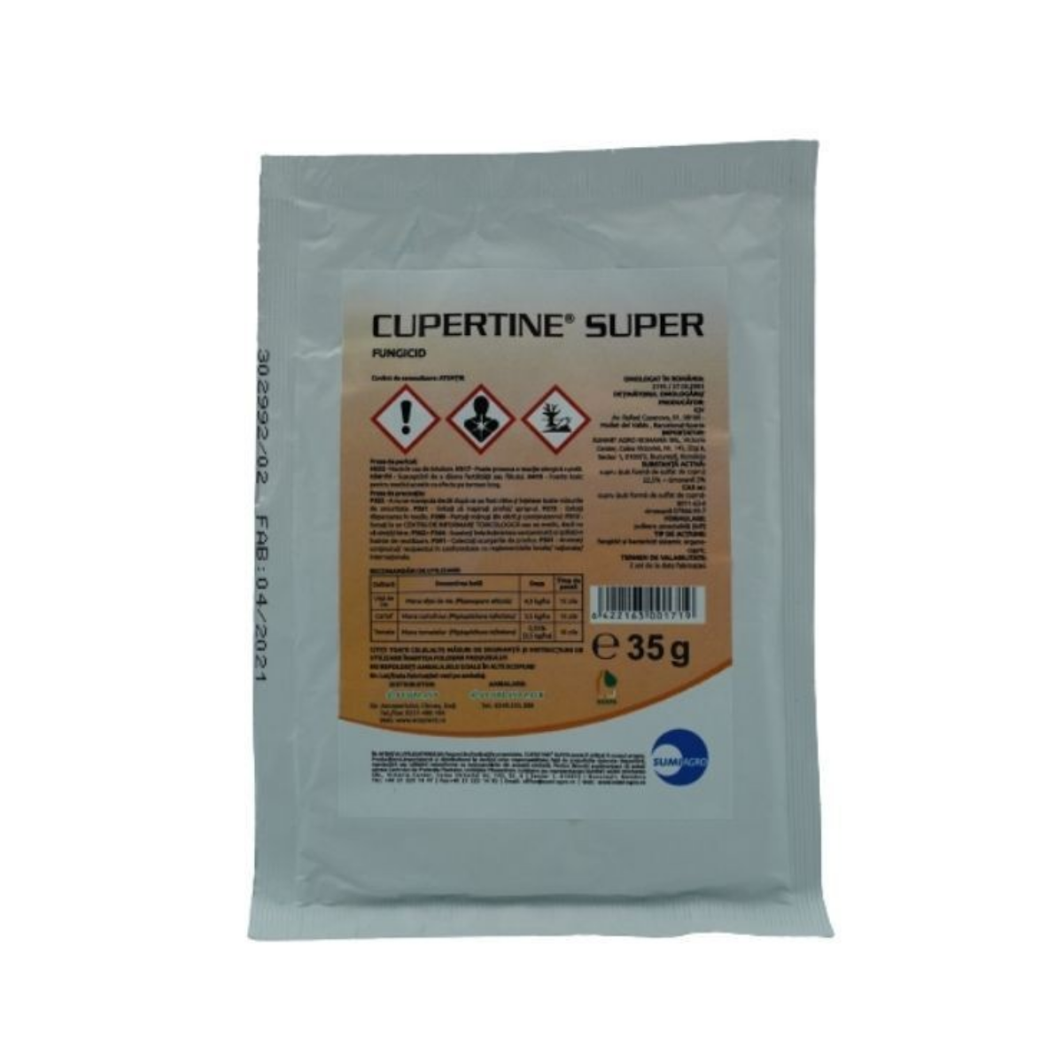 Fungicid pentru legume, cartof si vita de vie, 35 grame, Cupertine Super, SUMMIAGRO