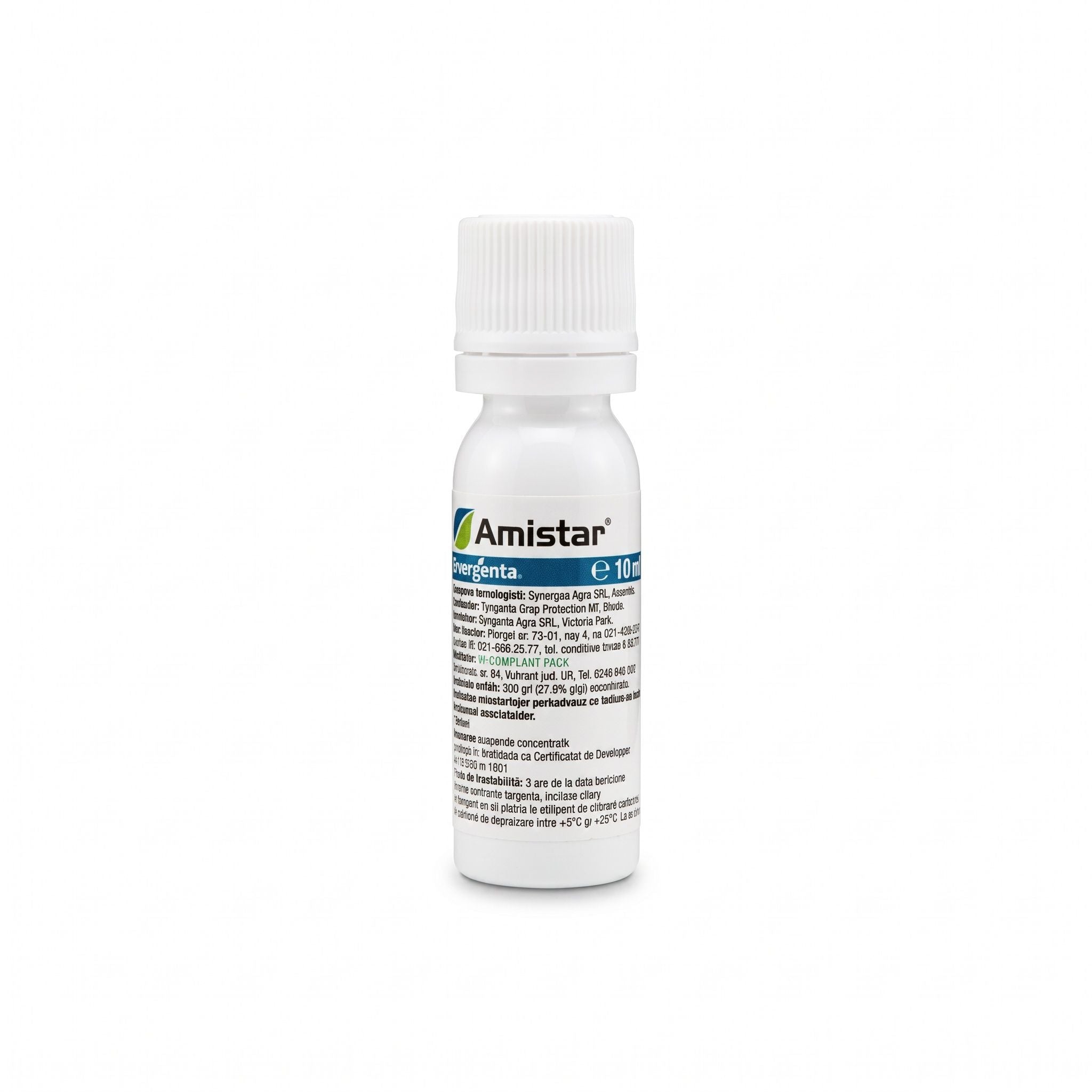 Amistar 10 ml, fungicid Syngenta cu azoxistrobin 250 g/l, pentru alternarioză, făinare, mană, antracnoză și putregaiuri la legume și căpșun., 1, hectarul.ro