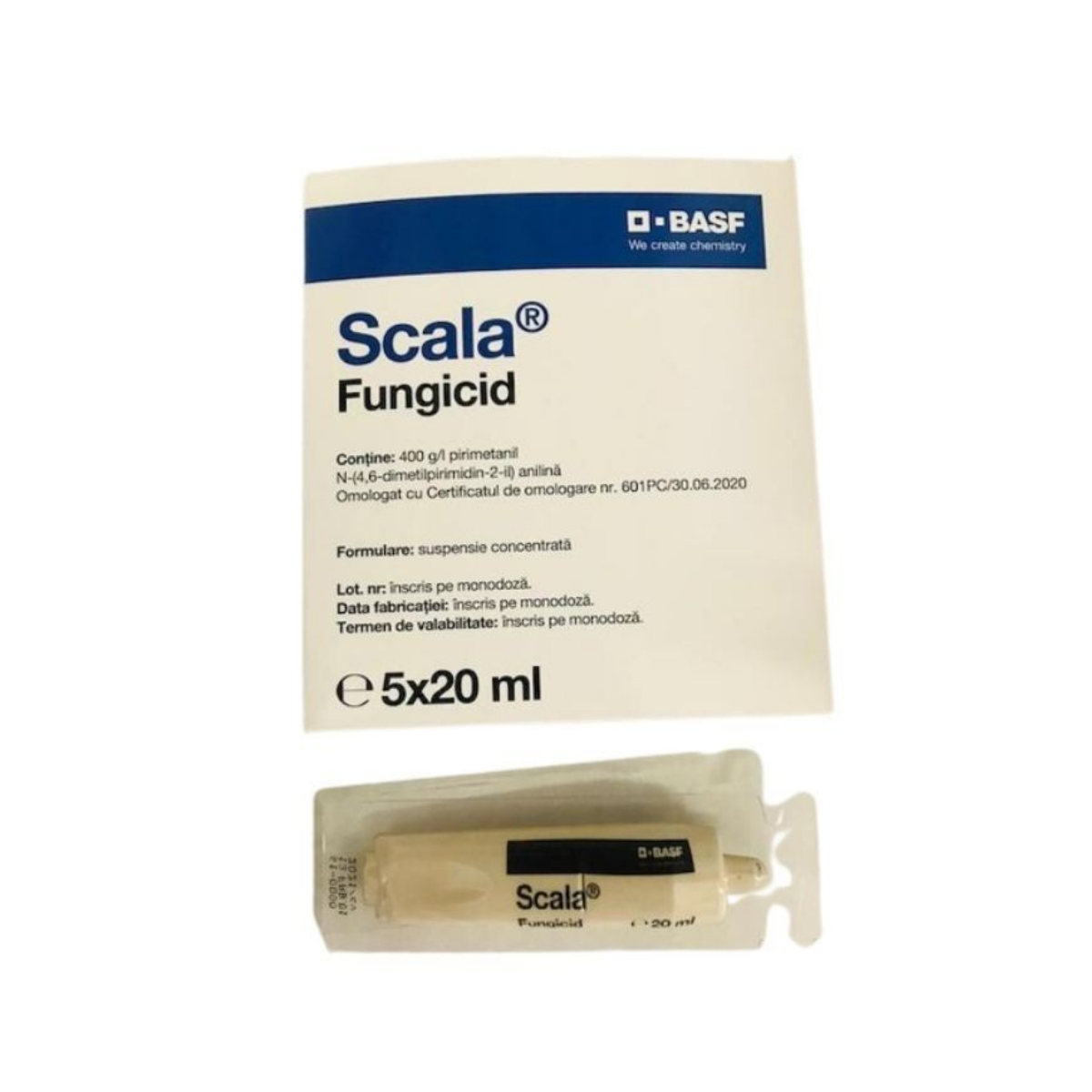 Fungicid pentru legume, plante aromatice, pomi fructiferi, si vita de vie, 20 ML, Scala, BASF, 1, hectarul.ro