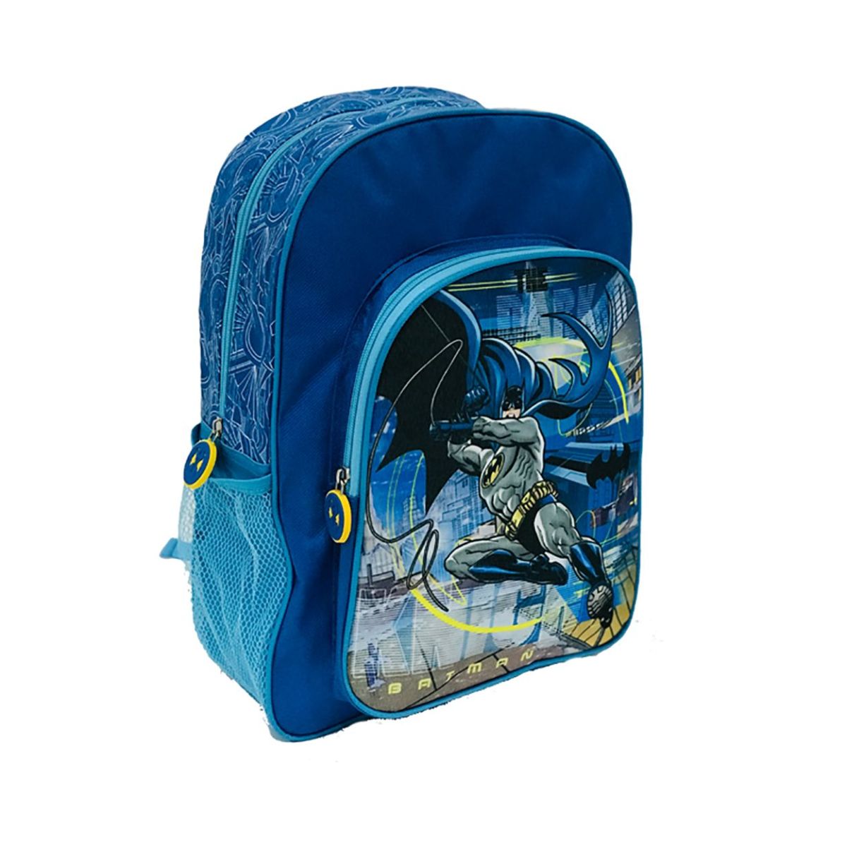 Ghiozdan mediu cu 2 compartimente Batman, bleu ,37x27x12 cm, 3, hectarul.ro