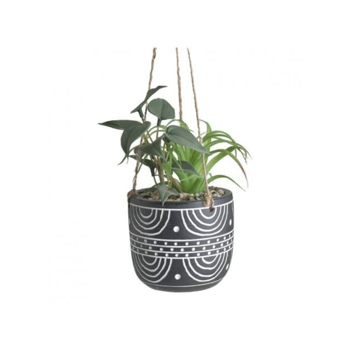 Ghiveci ceramic  suspendat cu planta, dimensiuni Φ11Χ18/53, 1, hectarul.ro