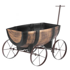 Ghiveci decorativ butoi whiskey, 41.5x29x19cm