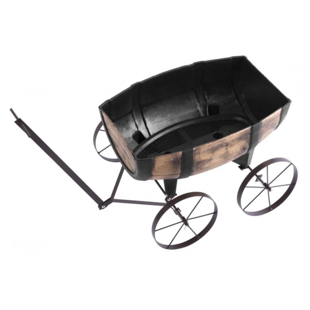 Ghiveci decorativ butoi whiskey, 41.5x29x19cm