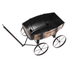 Ghiveci decorativ butoi whiskey, 41.5x29x19cm
