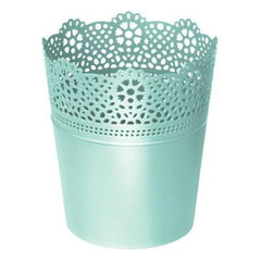 Ghiveci din plastic Lace, fistic D 14 cm