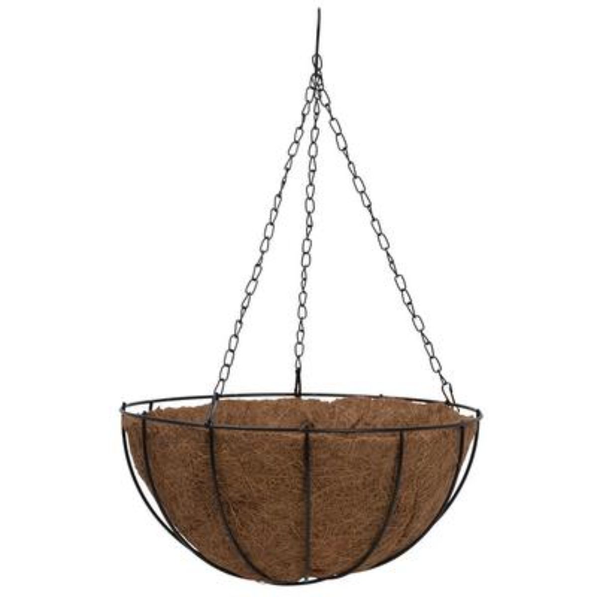 Ghiveci suspendat cu lant din fibra de nuca de cocos 30 cm, 1, hectarul.ro