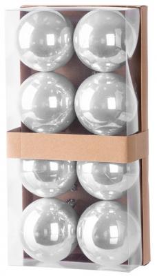 Globuri de Craciun MagicHome, 8 buc, 7 cm, argintiu, 1, hectarul.ro