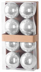 Globuri de Craciun MagicHome, 8 buc, 7 cm, argintiu
