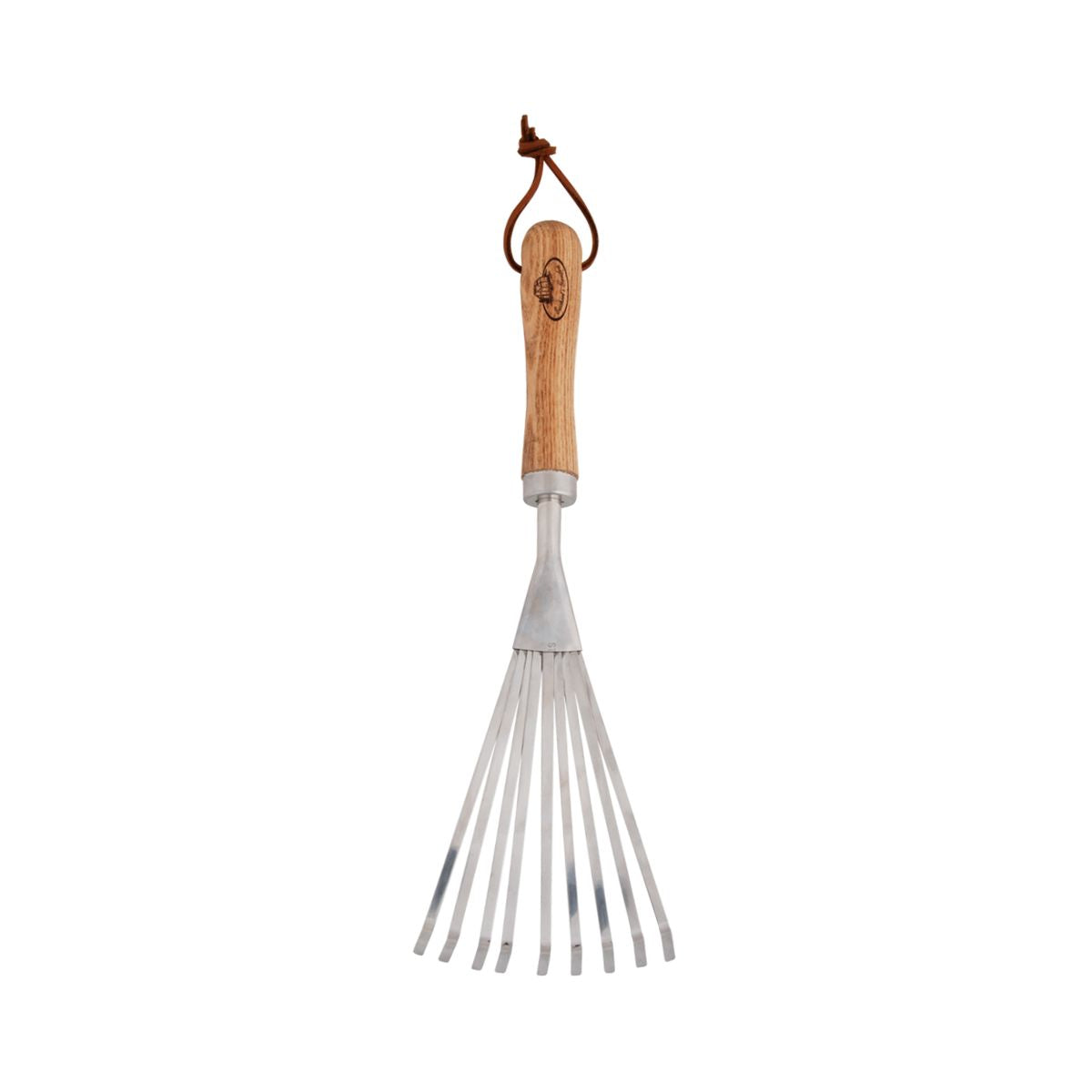 Grebla de mana pentru frunze din inox si lemn 37 cm Esschert Design