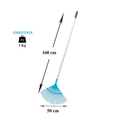 Grebla pentru frunze, maner inox, 22 de dinti AQUACRAFT