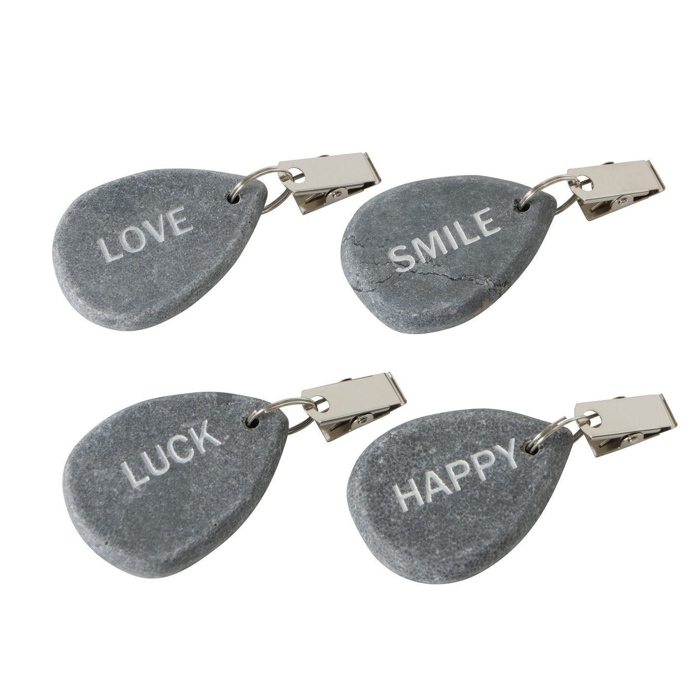 Greutati metal clip pentru fata de masa, set 4 bucati, din piatra, Vesuv Boltze, 1, hectarul.ro