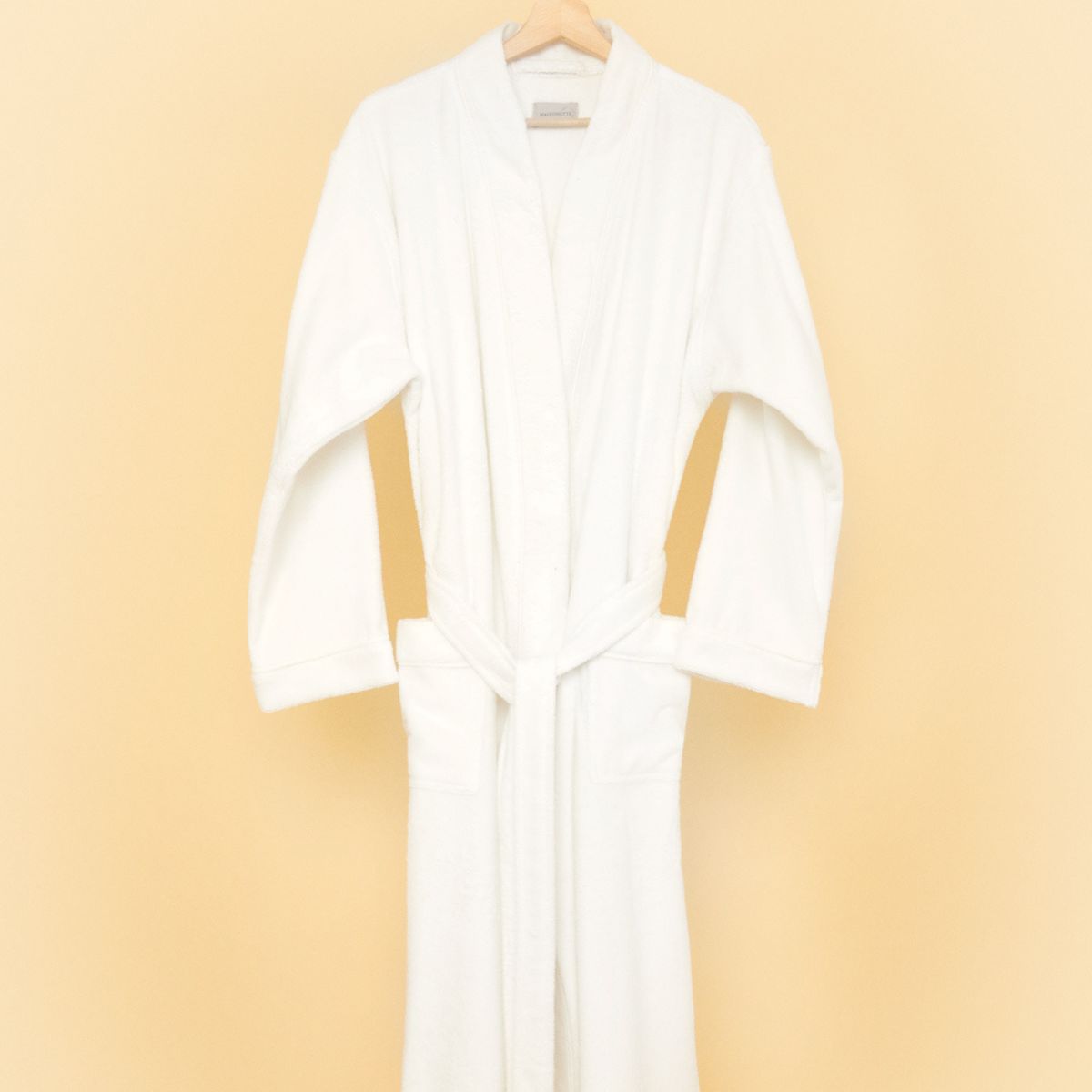 Halat de baie din bumbac 100% marimea S, Maisonette Pure Bathrobe, crem ivory