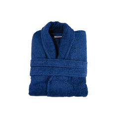 Halat de baie pentru dama, 100% bumbac, densitate 380 gr/m2, marimea S/M, indigo