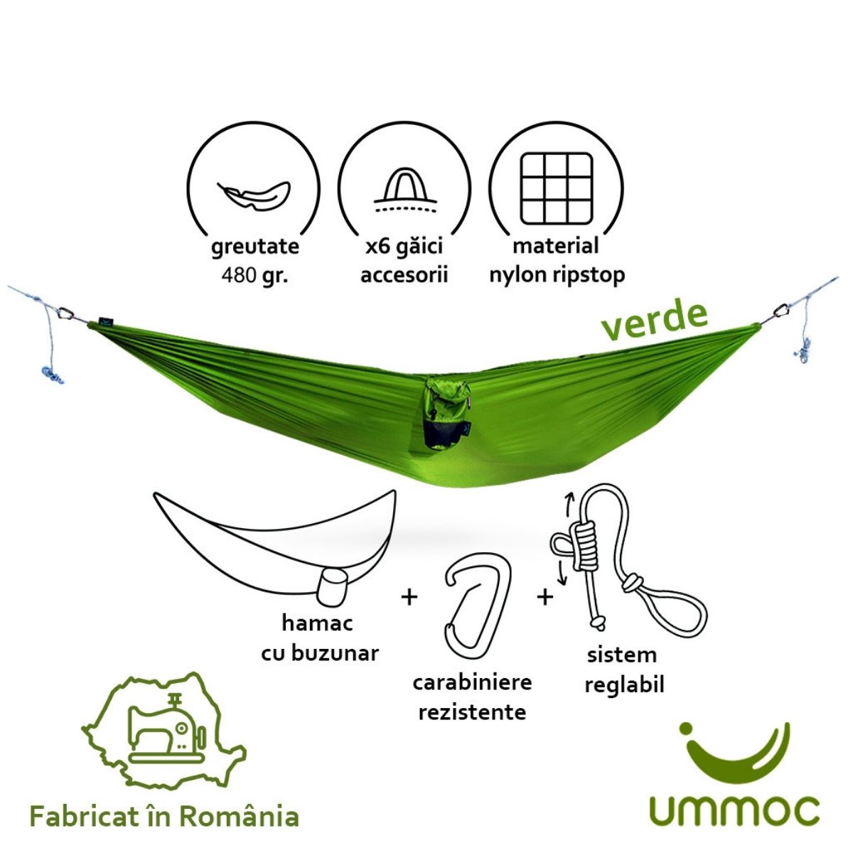 Hamac Ummoc Calatorul sofisticat Verde