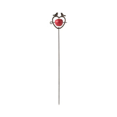 Hranitoare pentru pasari ruginie din otel turnat Heart on Stick Esschert Design