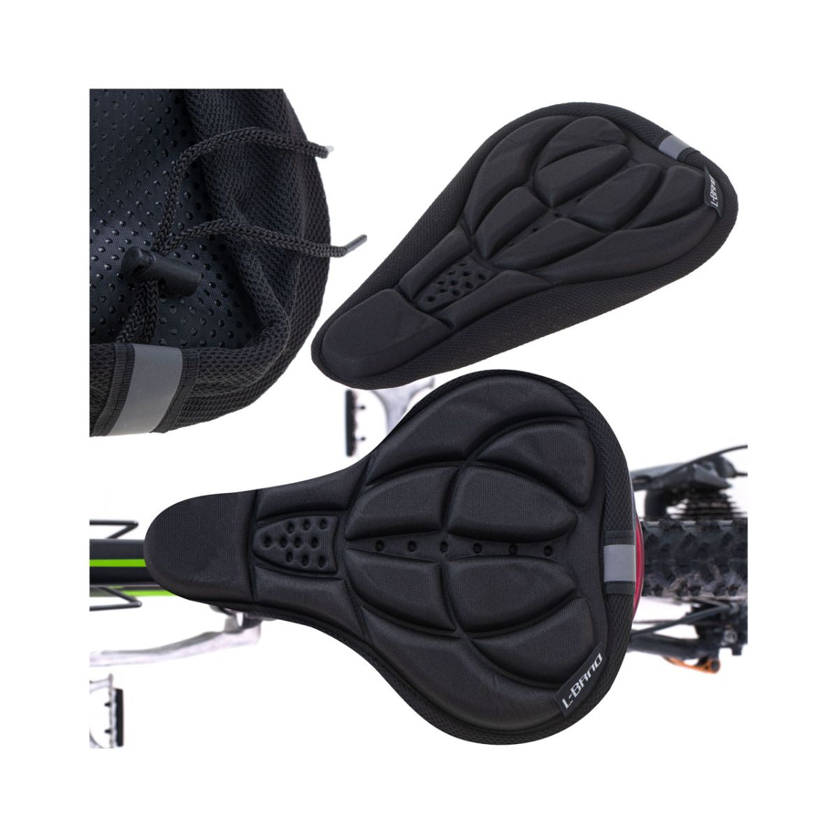 Husa neagra pentru bicicleta 3D, 28 x 17 x 6cm