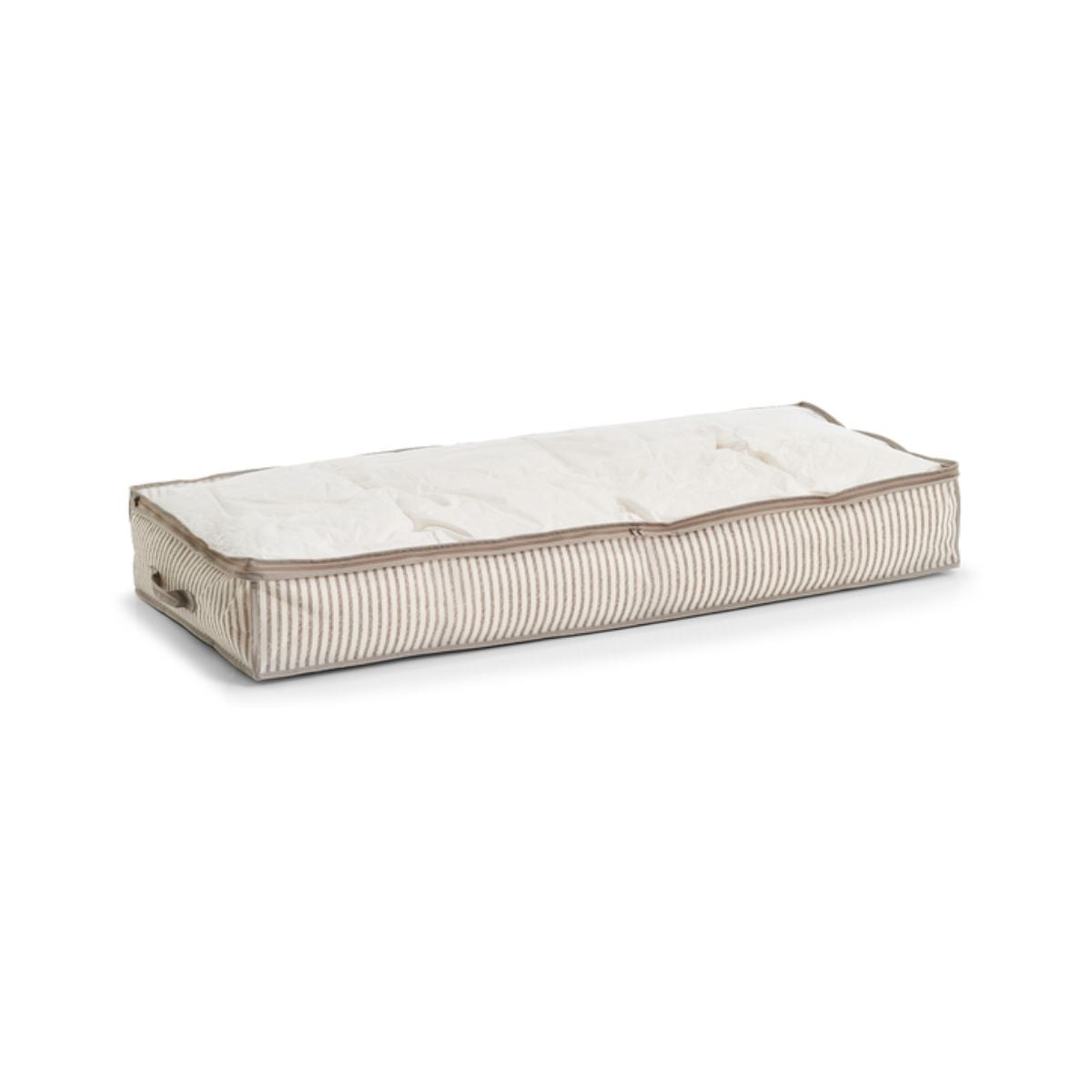 Husa pentru depozitare sub pat, 104 x 46 x 15 cm, bej din material textil, Stripes Zeller, 1, hectarul.ro